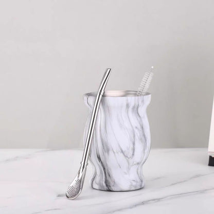 Stainless Steel 8oz Gourd-Shaped Mate Tea Cup