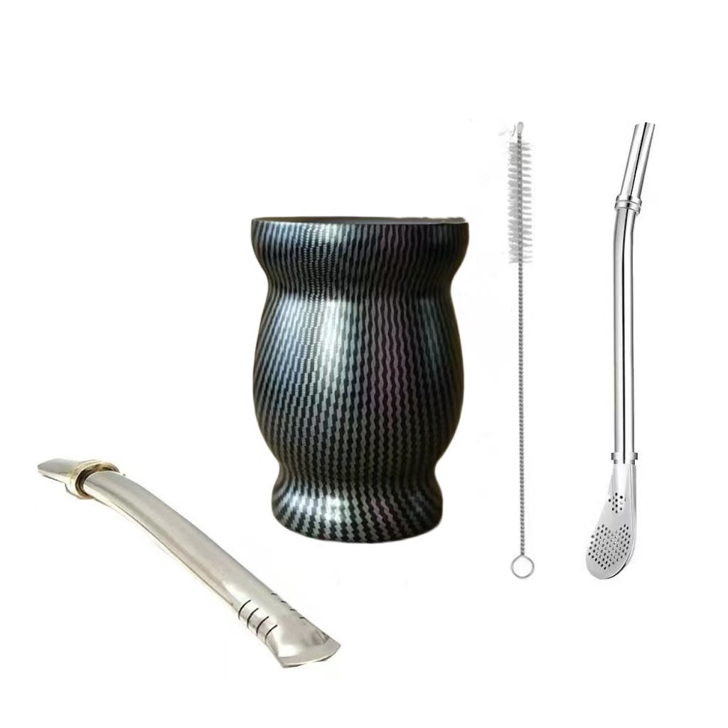 Stainless Steel 8oz Gourd-Shaped Mate Tea Cup