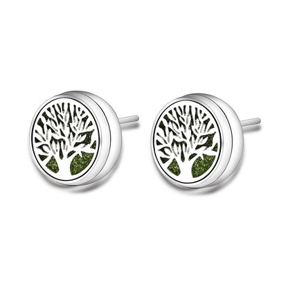Stainless Steel Angel Wings Aromatherapy Earrings