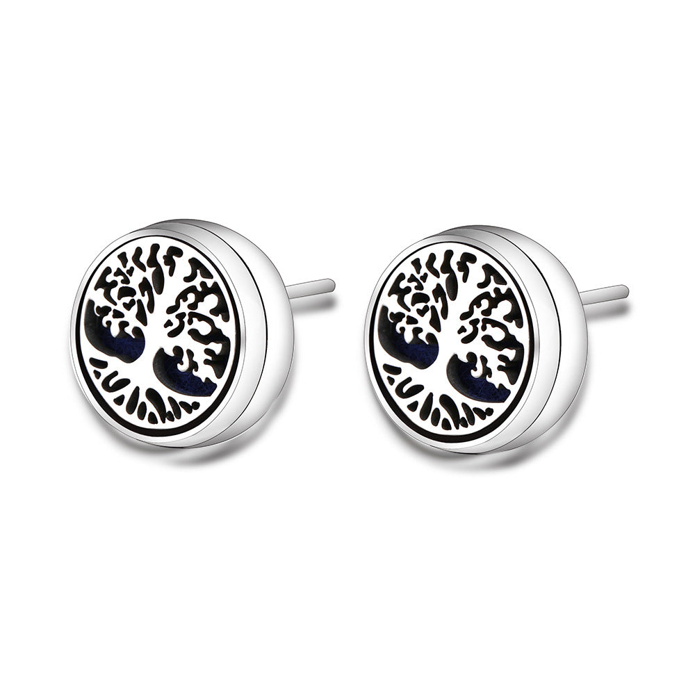 Stainless Steel Angel Wings Aromatherapy Earrings