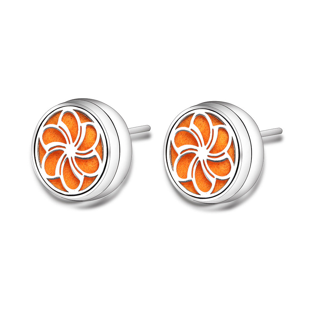 Stainless Steel Angel Wings Aromatherapy Earrings