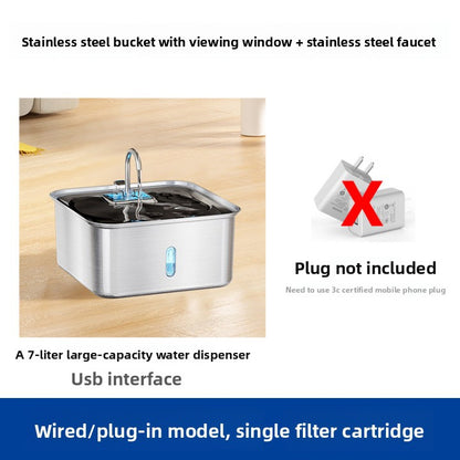 Stainless Steel Automatic Pet Water Dispenser