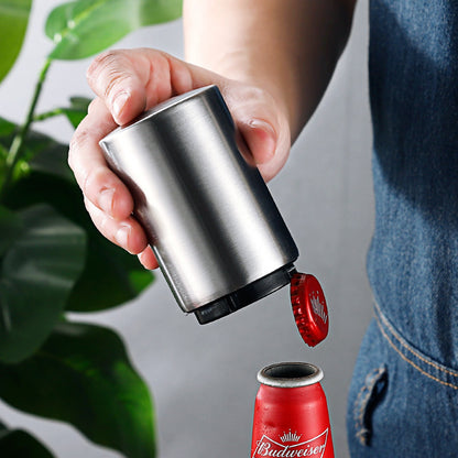 Stainless Steel Automatic Push-Type Beer Bottle Opener