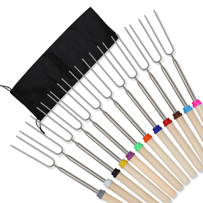 Stainless steel barbecue skewer