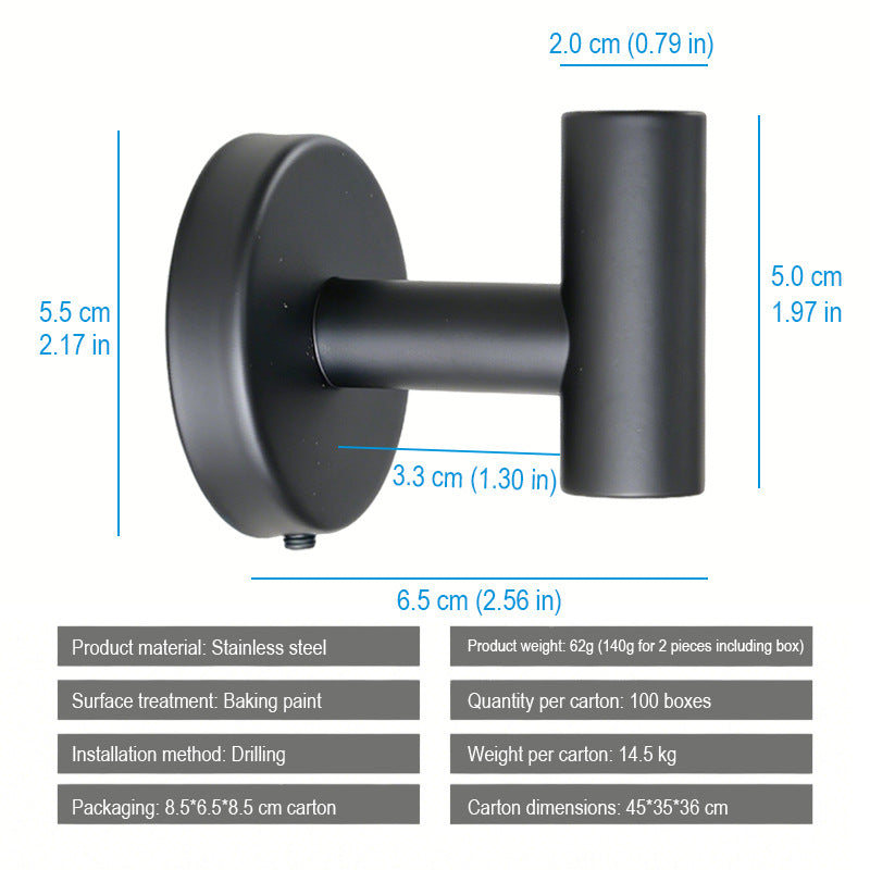 Stainless Steel Bathroom Towel Ring Set