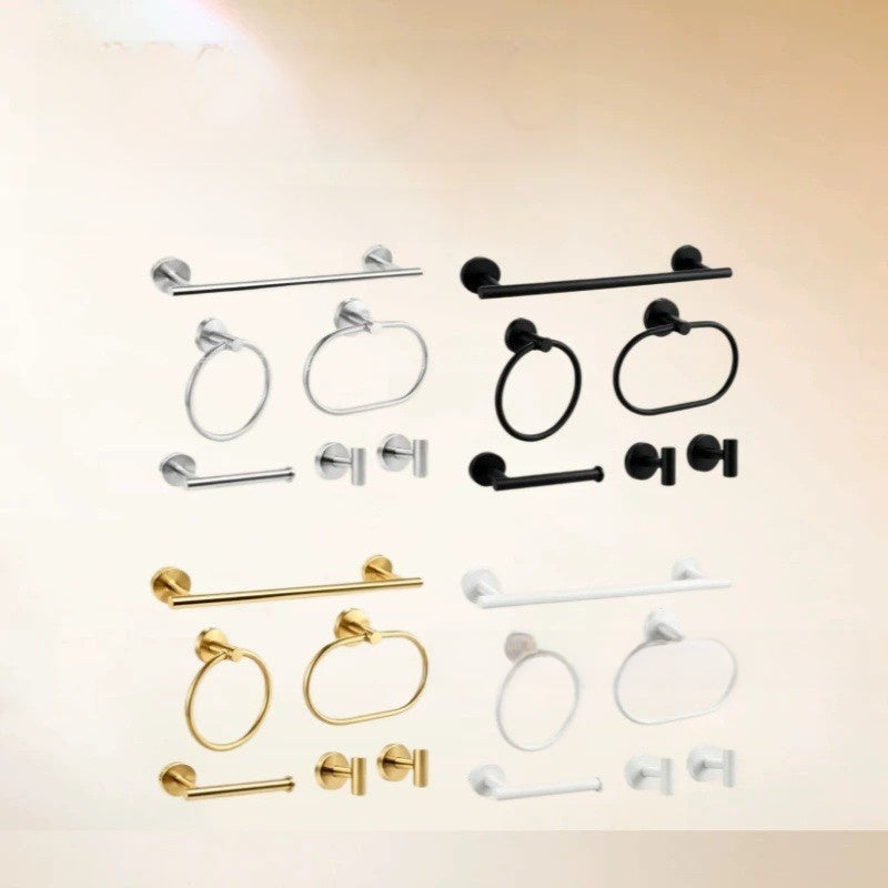 Stainless Steel Bathroom Towel Ring Set