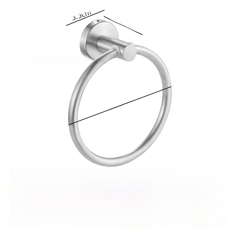 Stainless Steel Bathroom Towel Ring Set
