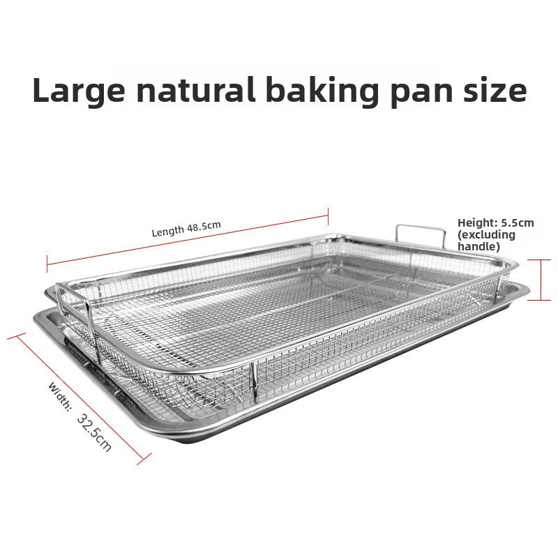Stainless Steel BBQ Grill Basket and Baking Tray Set