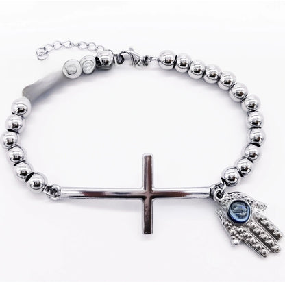 Stainless steel beaded bracelet