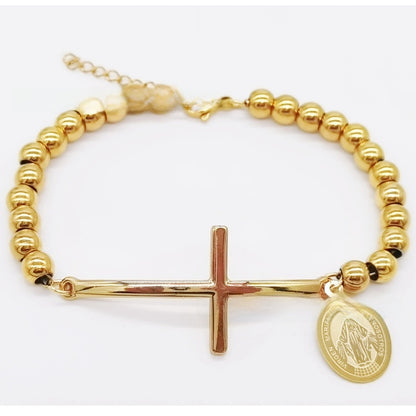 Stainless steel beaded bracelet