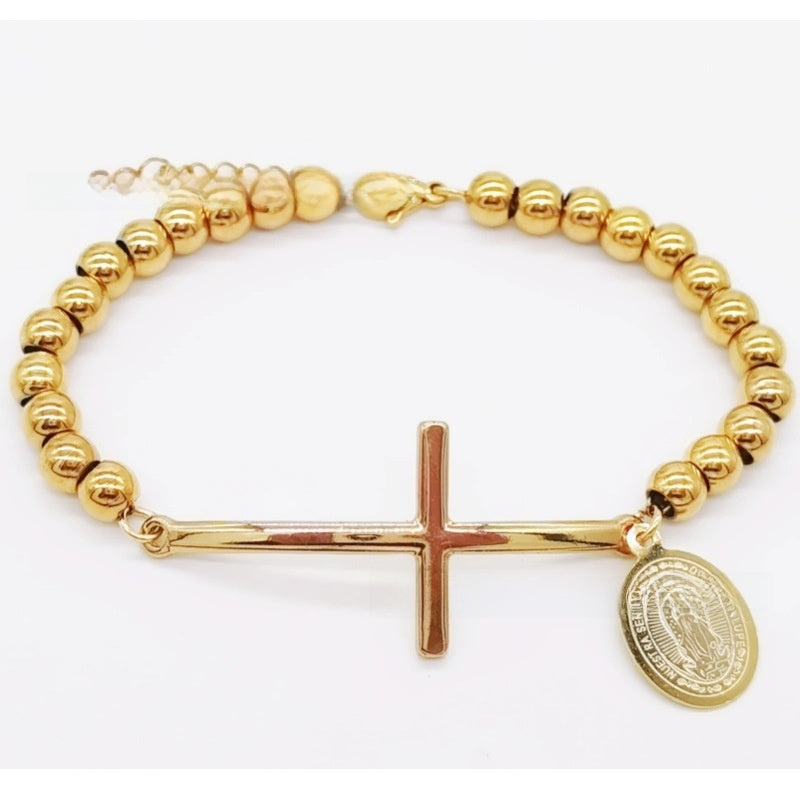 Stainless steel beaded bracelet