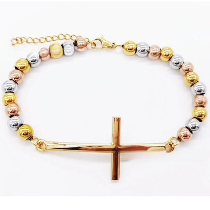 Stainless steel beaded bracelet