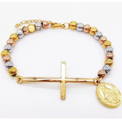 Stainless steel beaded bracelet