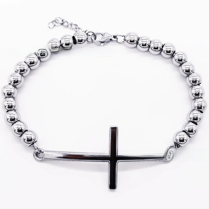 Stainless steel beaded bracelet