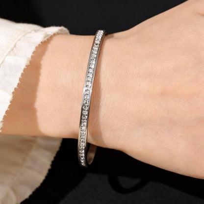 Stainless Steel Bracelet Diamond Inlay Non Fading Titanium Steel Accessory
