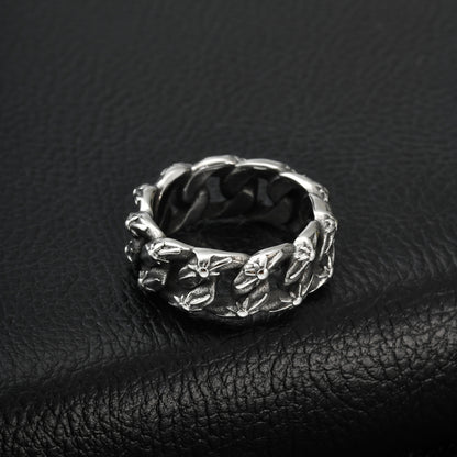 Stainless Steel Braided Ring for Men Minimalist Daily Wear Gift