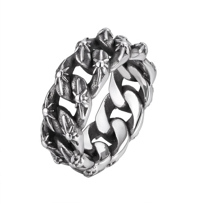 Stainless Steel Braided Ring for Men Minimalist Daily Wear Gift