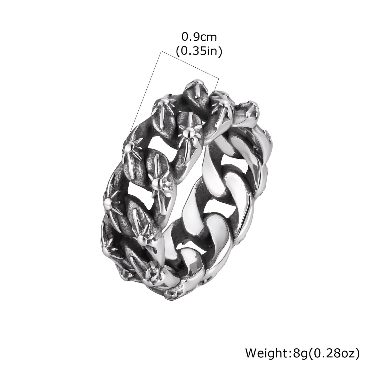 Stainless Steel Braided Ring for Men Minimalist Daily Wear Gift