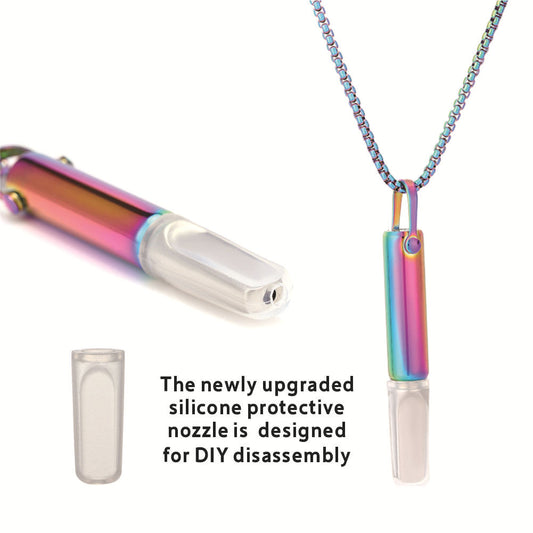 Stainless Steel Breathing Resistance Whistle Necklace for Yoga Meditation
