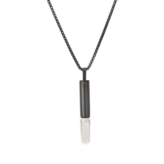 Stainless Steel Breathing Resistance Whistle Necklace for Yoga Meditation