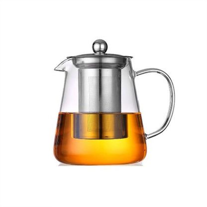 Stainless steel bubble teapot with strainer