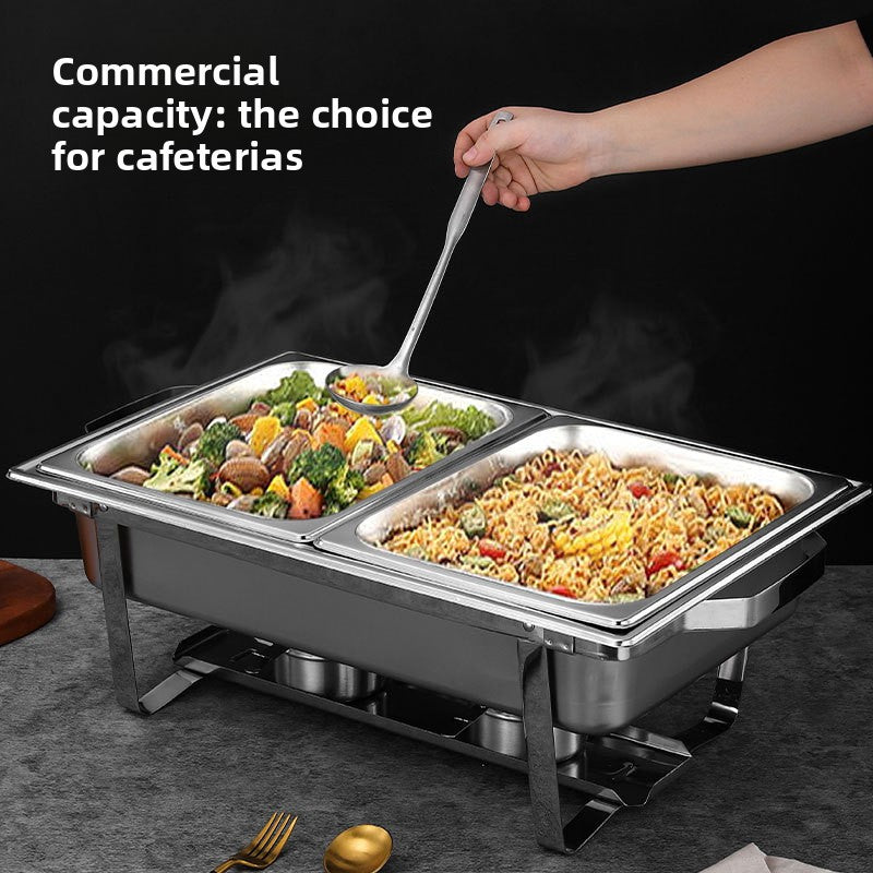 Stainless steel buffet stove