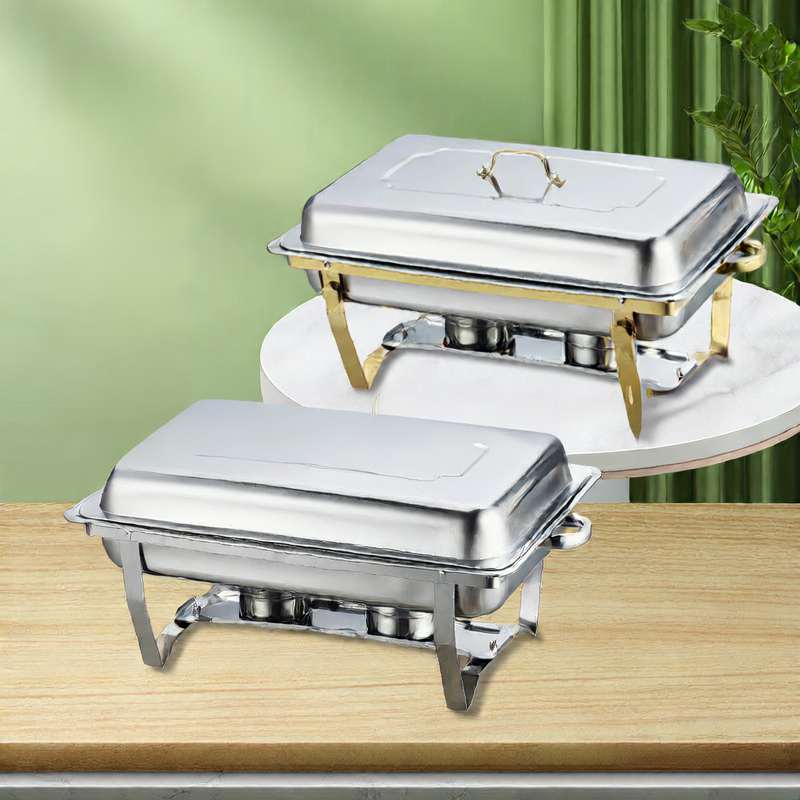 Stainless steel buffet stove