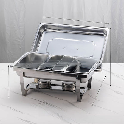 Stainless steel buffet stove