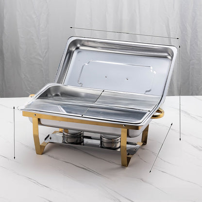 Stainless steel buffet stove