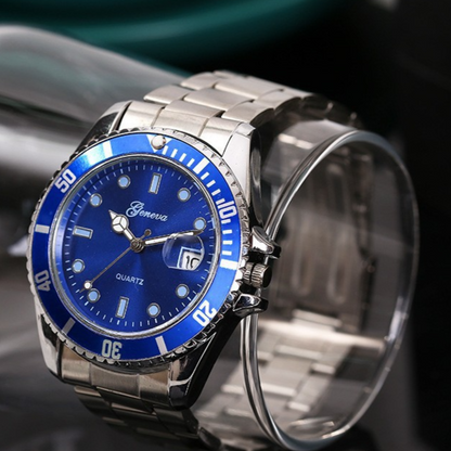 Stainless Steel Calendar Luminous Mens Watch