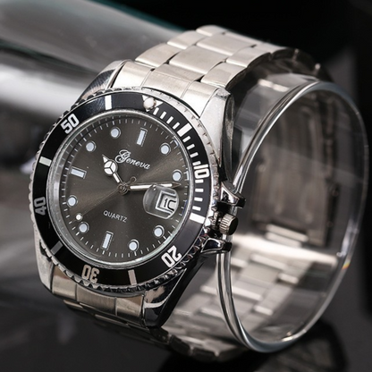 Stainless Steel Calendar Luminous Mens Watch