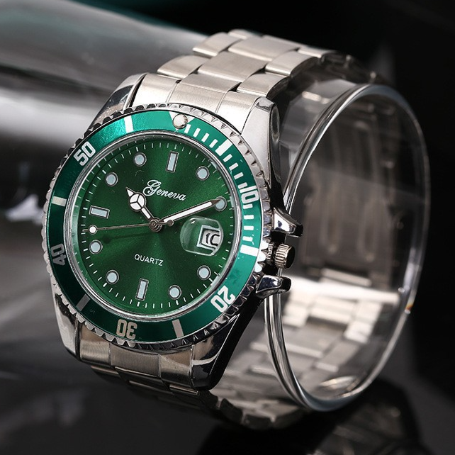 Stainless Steel Calendar Luminous Mens Watch