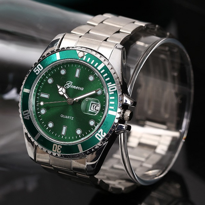 Stainless Steel Calendar Luminous Mens Watch