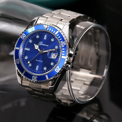 Stainless Steel Calendar Luminous Mens Watch