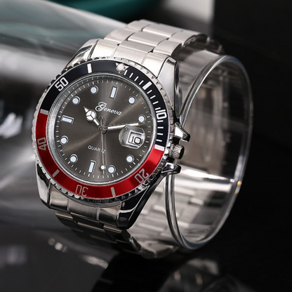 Stainless Steel Calendar Luminous Mens Watch