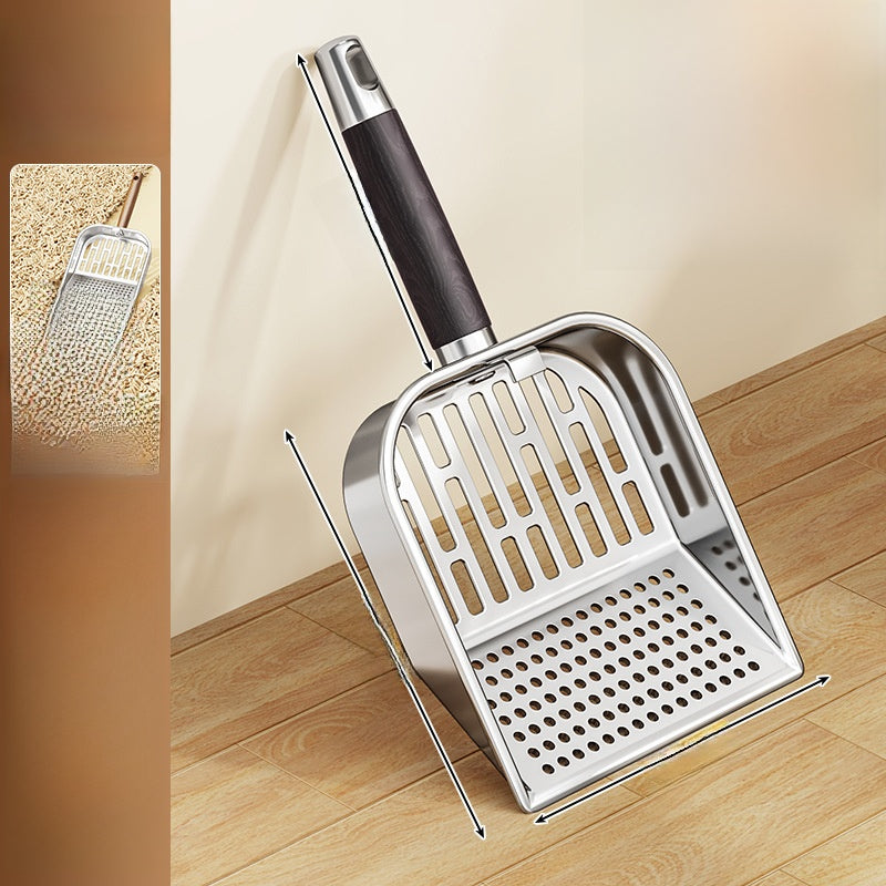 Stainless Steel Cat Litter Shovel with Long Handle