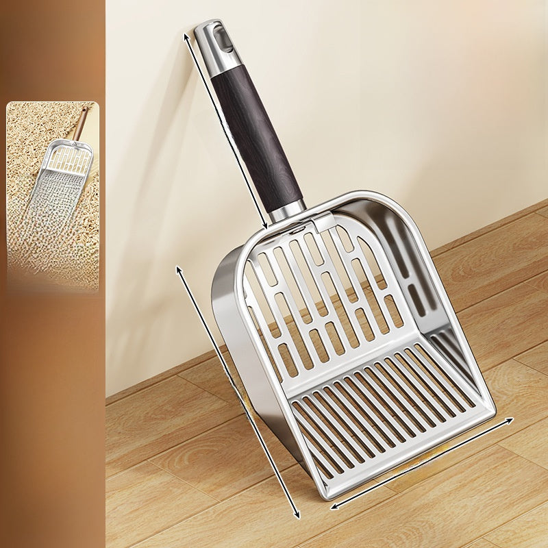Stainless Steel Cat Litter Shovel with Long Handle