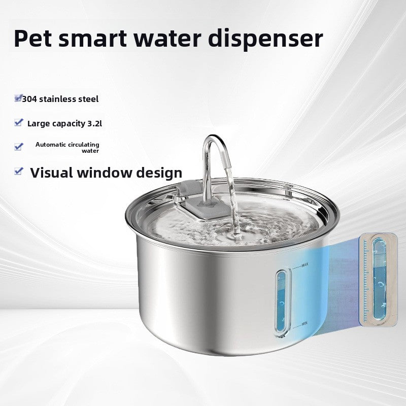 Stainless steel cat water dispenser