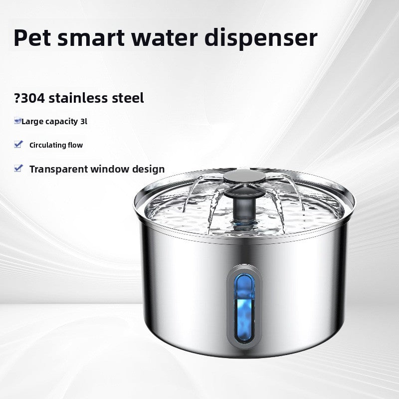 Stainless steel cat water dispenser