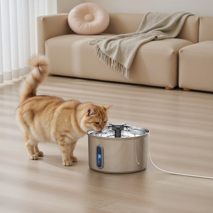 Stainless steel cat water dispenser
