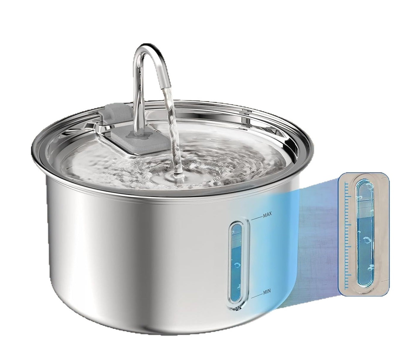 Stainless steel cat water dispenser
