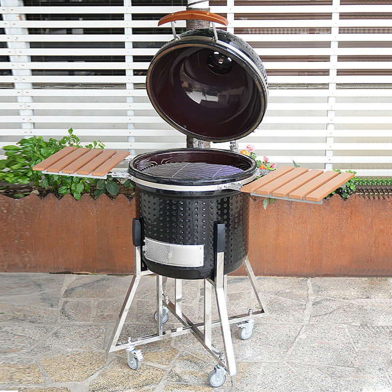 Stainless Steel Ceramic Kamado Grill Smoker