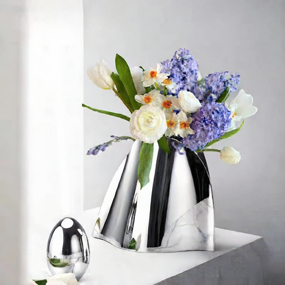 Stainless Steel Champagne Bucket Creative Metal Dining Table Wine Bucket Ice Bucket Model House Vase Insulated Wine Set Ice Cooler