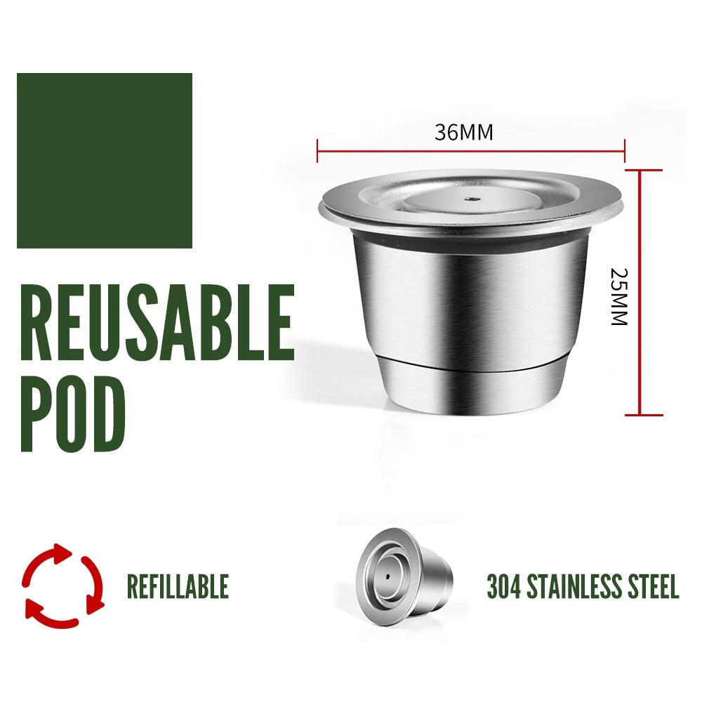 Stainless Steel Coffee Filter Compatible with Nespresso