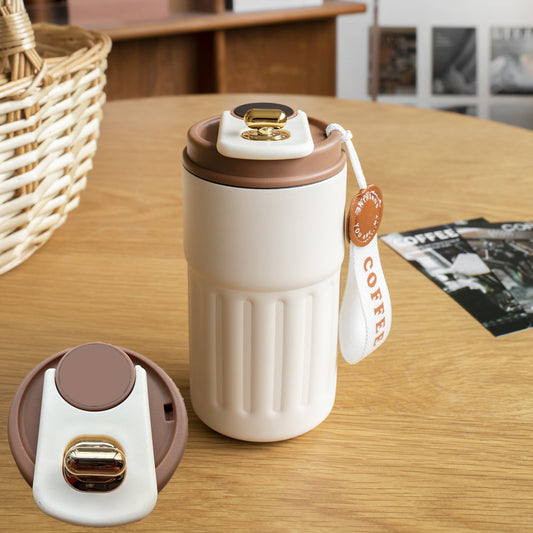 Stainless Steel Coffee Thermos Cup with Temperature Display