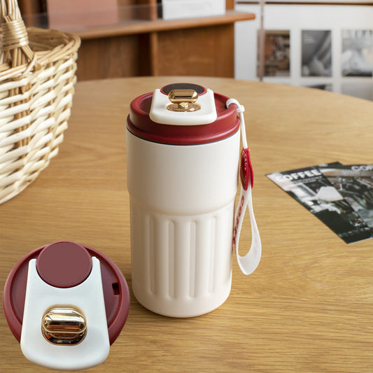 Stainless Steel Coffee Thermos Cup with Temperature Display