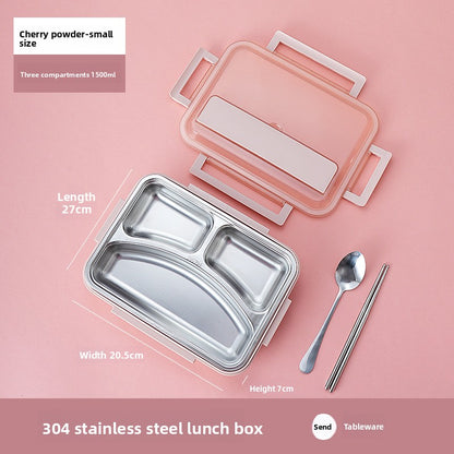 Stainless Steel Compartment Lunch Box with Insulation Bag