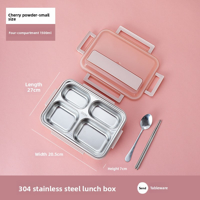 Stainless Steel Compartment Lunch Box with Insulation Bag