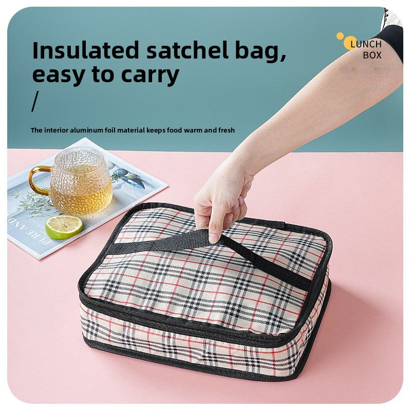 Stainless Steel Compartment Lunch Box with Insulation Bag