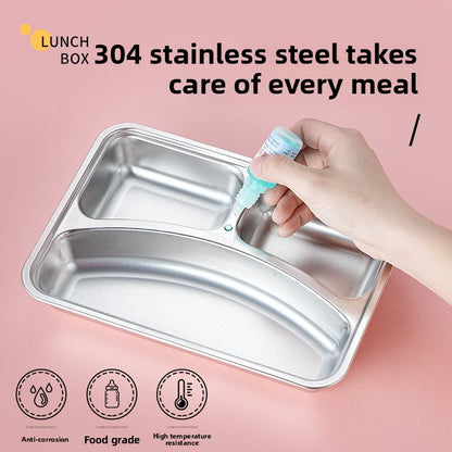 Stainless Steel Compartment Lunch Box with Insulation Bag